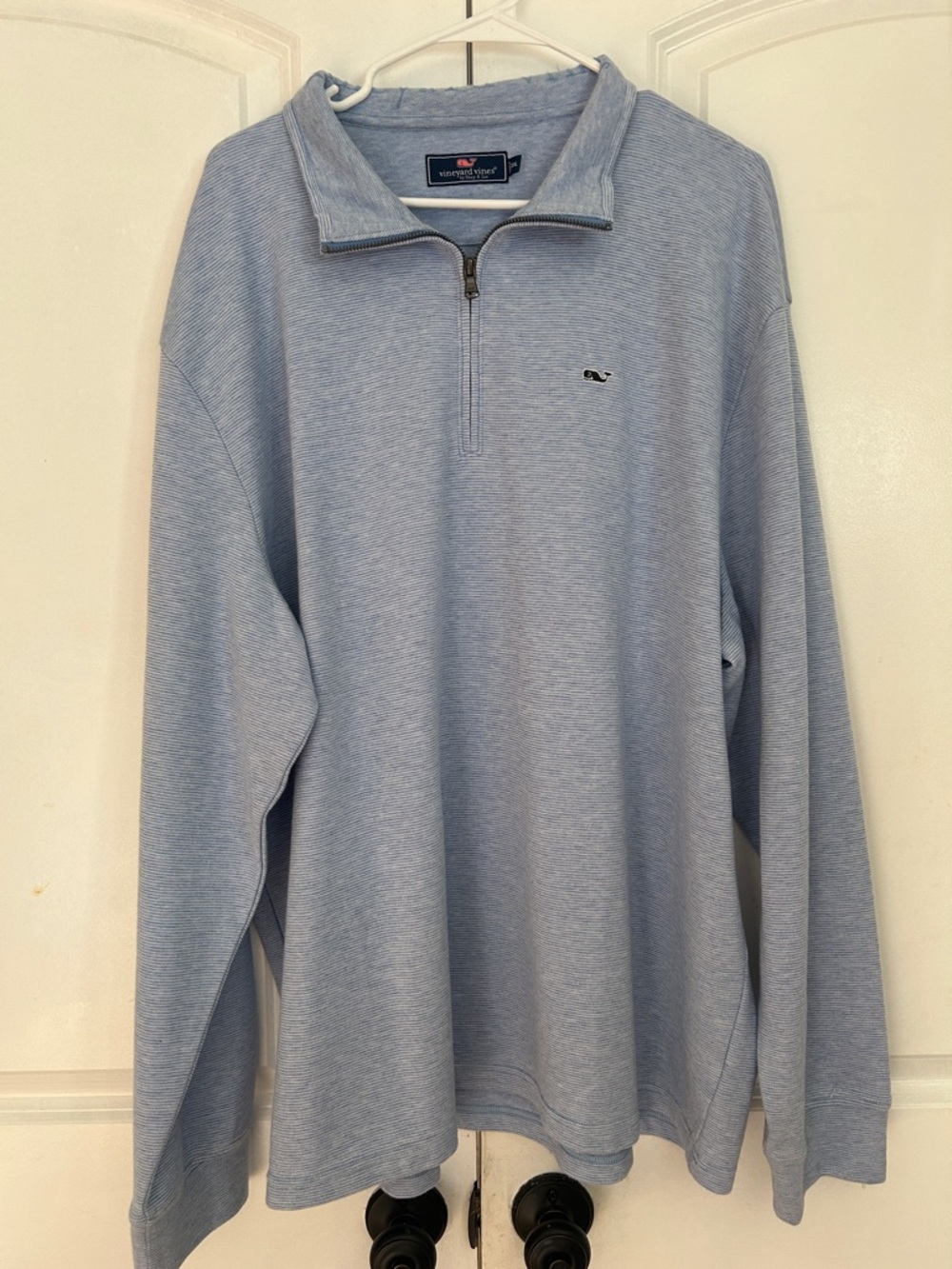 Vineyard Vines Pale Blue Half-Zip Pullover Sweater